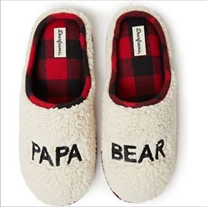 🆕 Dearfoams Men’s Papa Bear Sherpa Clog Slipper
